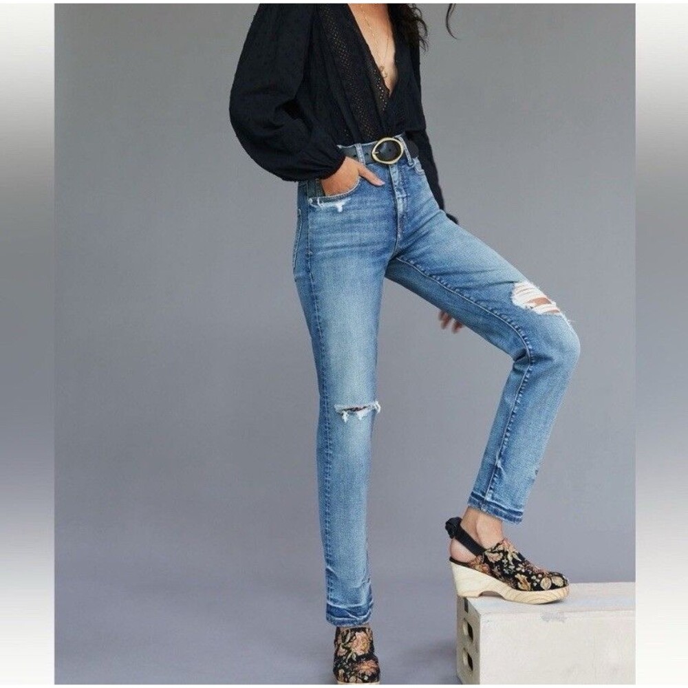 Anthropologie x Pilcro The Selvedge Vintage Straight Distressed Jeans Size 27